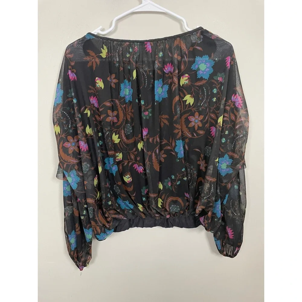 Free People Wildflower Honey Printed Top‎ Size Small Bohemian Floral Feminine